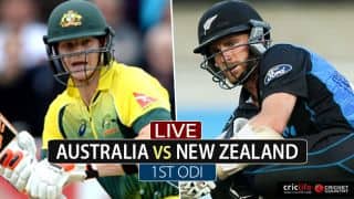 Live Cricket Score, Australia vs New Zealand, Chappell-Hadlee Trophy 2016-17, 1st ODI: AUS win by 68 runs